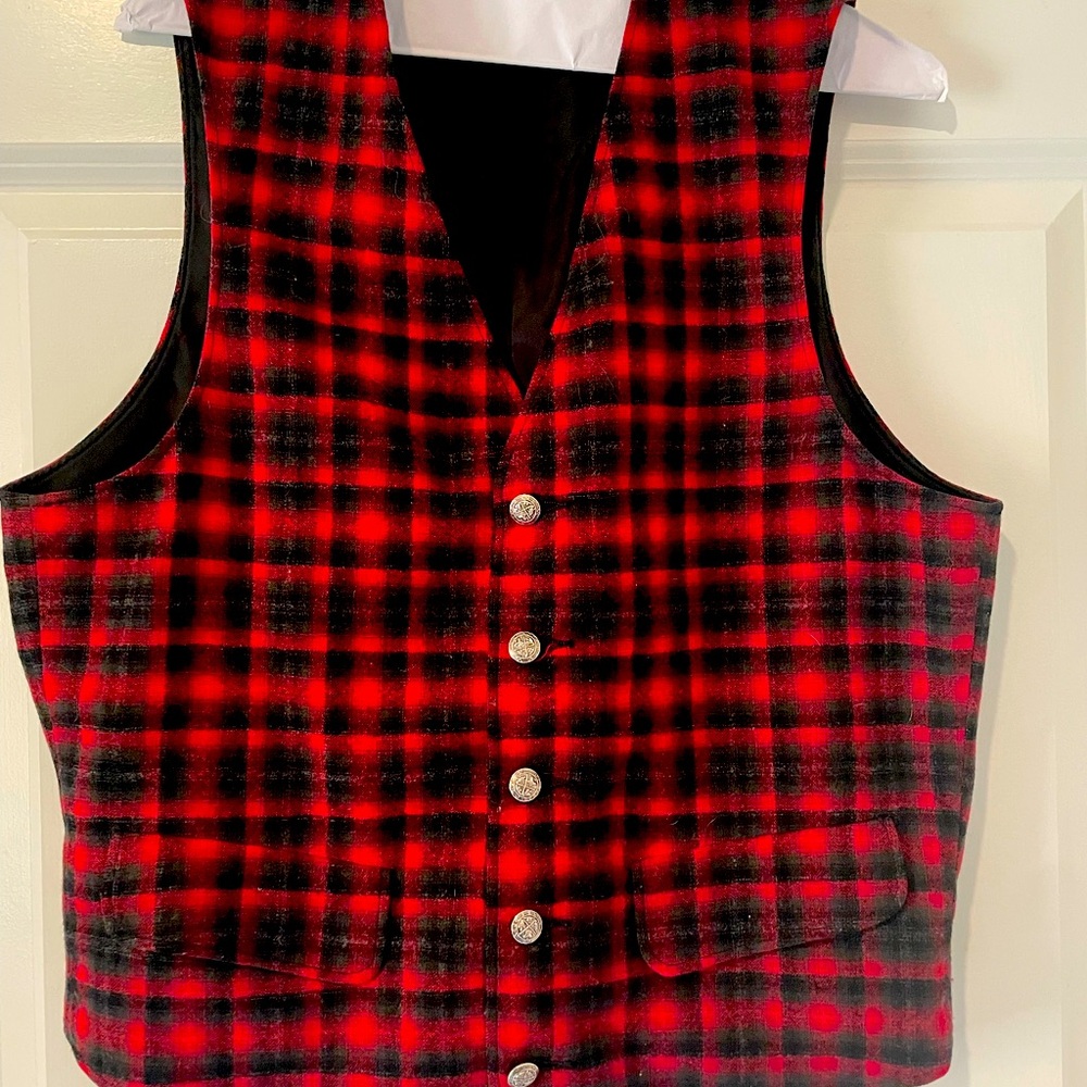 Vintage Pendleton Wool Button Vest Waistcoat - image 1